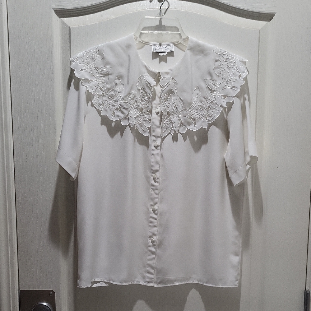 Button front dress blouse